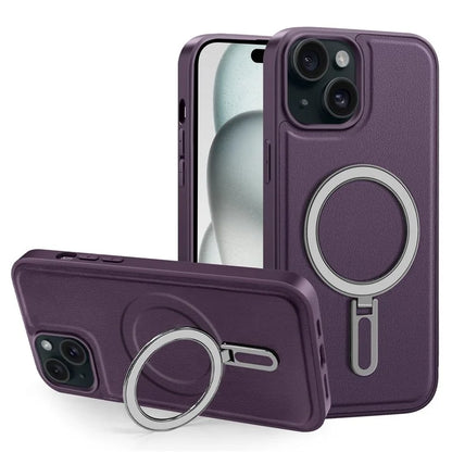 For iPhone 15 Plus Case Ring Kickstand Phone Cover Compatible with MagSafe