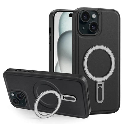 For iPhone 15 Plus Case Ring Kickstand Phone Cover Compatible with MagSafe