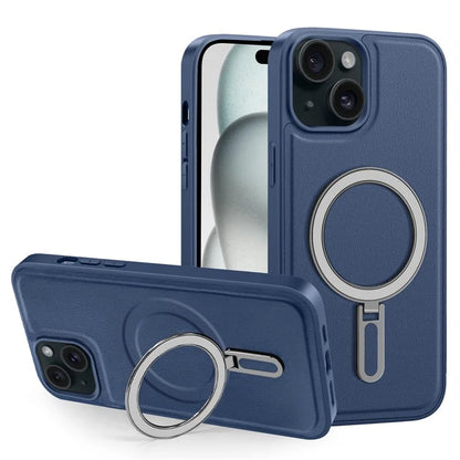 For iPhone 15 Plus Case Ring Kickstand Phone Cover Compatible with MagSafe