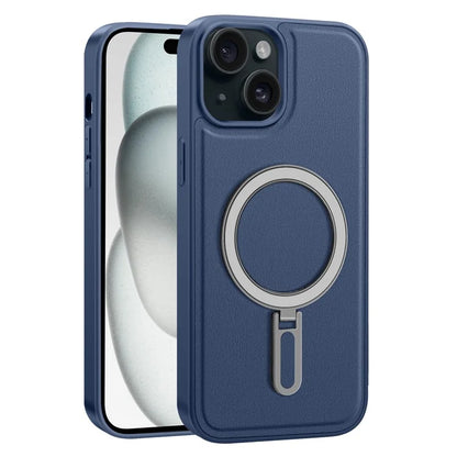 For iPhone 15 Plus Case Ring Kickstand Phone Cover Compatible with MagSafe