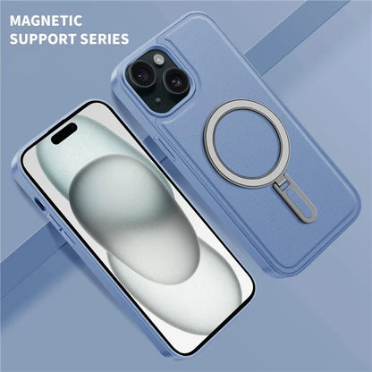For iPhone 15 Plus Case Ring Kickstand Phone Cover Compatible with MagSafe