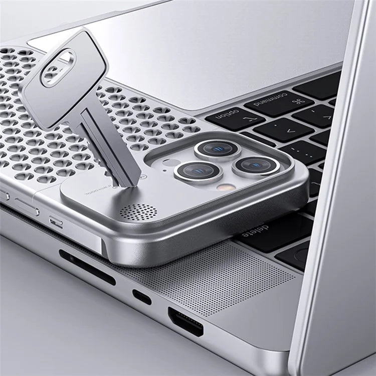 Aluminium Alloy Slim Phone Case for iPhone 15 Pro Case Frameless Heat Dissipation Phone Cover