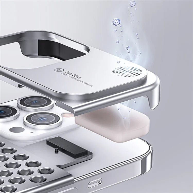 Aluminium Alloy Slim Phone Case for iPhone 15 Pro Case Frameless Heat Dissipation Phone Cover