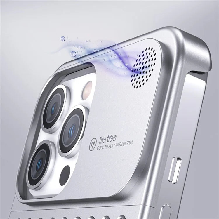 Aluminium Alloy Slim Phone Case for iPhone 15 Pro Case Frameless Heat Dissipation Phone Cover