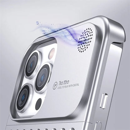 Aluminium Alloy Slim Phone Case for iPhone 15 Pro Case Frameless Heat Dissipation Phone Cover