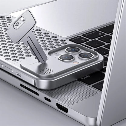 Aluminium Alloy Slim Phone Case for iPhone 15 Pro Case Frameless Heat Dissipation Phone Cover