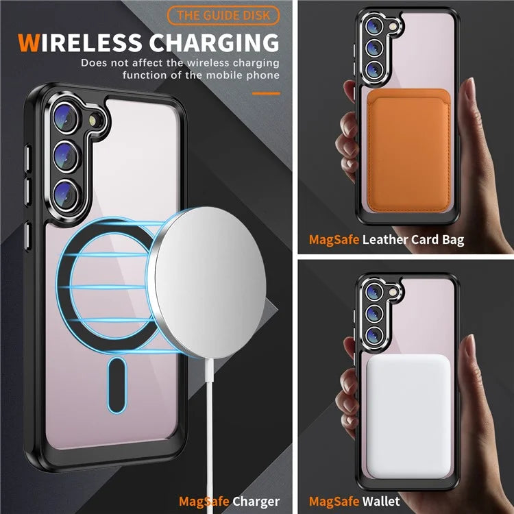 For Samsung Galaxy S23 Case Anti-drop PC+TPU Compatible with MagSafe Phone Cover