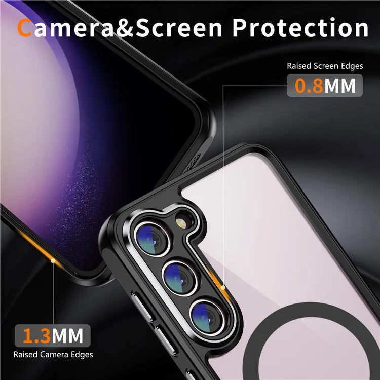 For Samsung Galaxy S23 Case Anti-drop PC+TPU Compatible with MagSafe Phone Cover