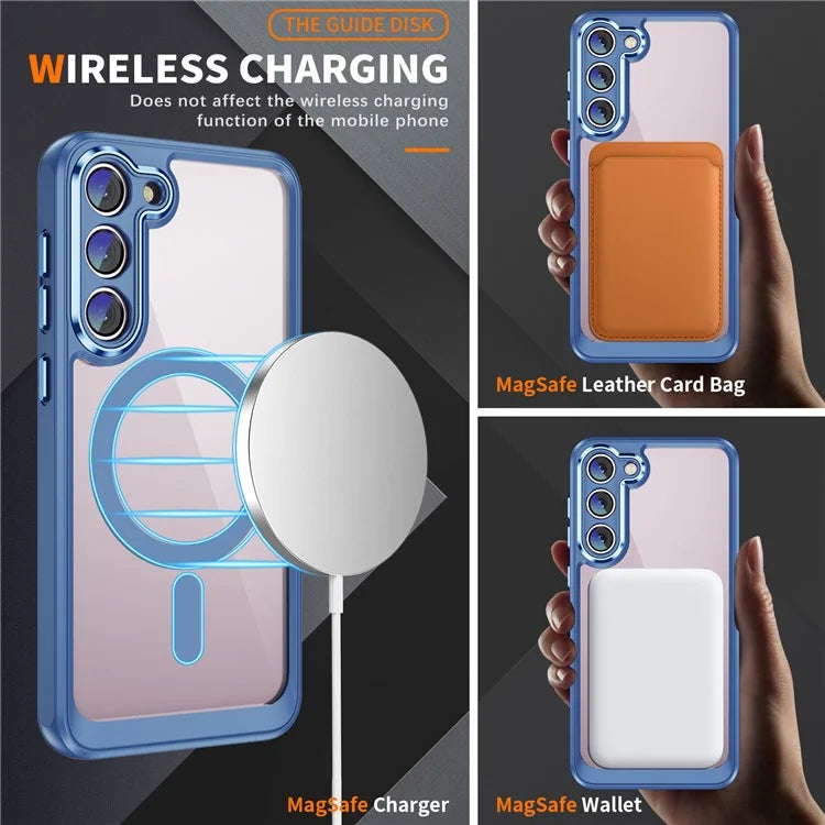 For Samsung Galaxy S23 Case Anti-drop PC+TPU Compatible with MagSafe Phone Cover
