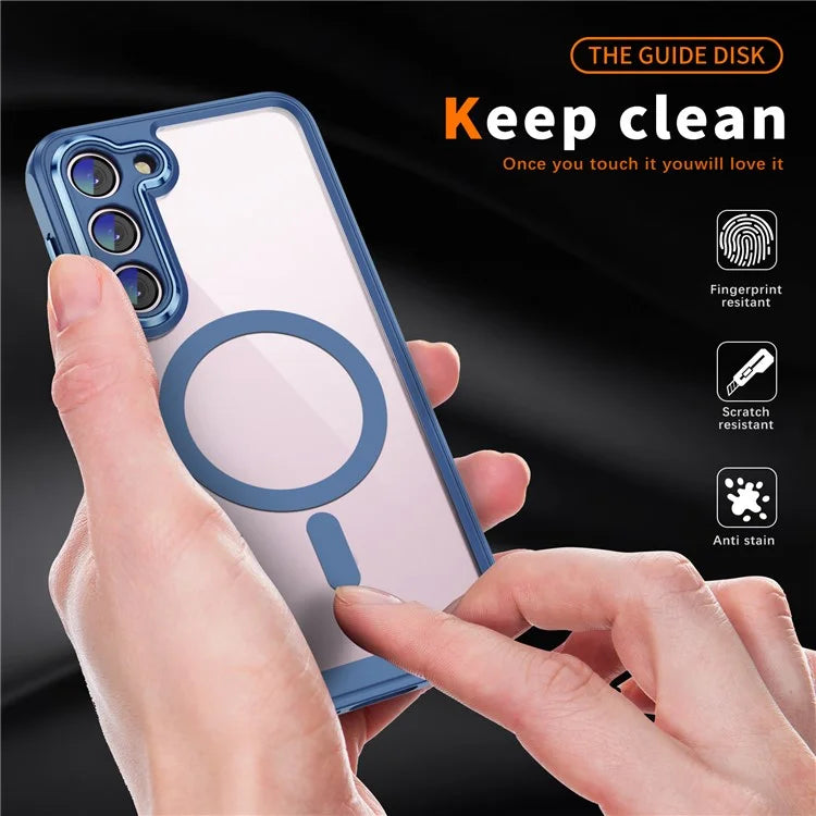 For Samsung Galaxy S23 Case Anti-drop PC+TPU Compatible with MagSafe Phone Cover
