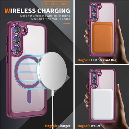 For Samsung Galaxy S23 Case Anti-drop PC+TPU Compatible with MagSafe Phone Cover