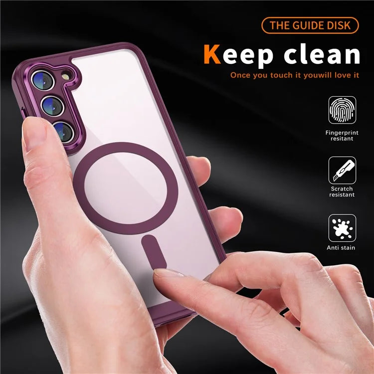 For Samsung Galaxy S23 Case Anti-drop PC+TPU Compatible with MagSafe Phone Cover