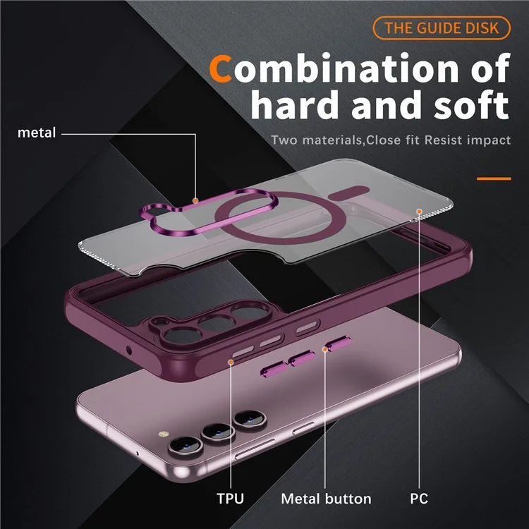 For Samsung Galaxy S23 Case Anti-drop PC+TPU Compatible with MagSafe Phone Cover