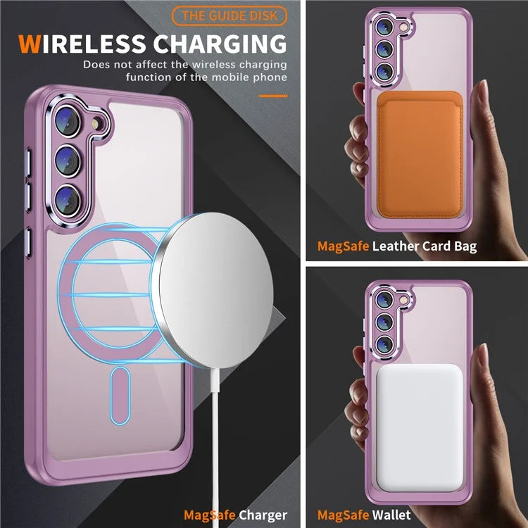 For Samsung Galaxy S23 Case Anti-drop PC+TPU Compatible with MagSafe Phone Cover