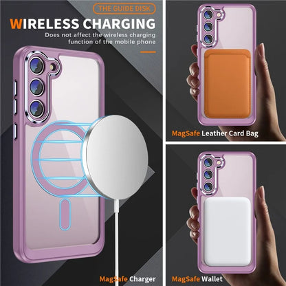 For Samsung Galaxy S23 Case Anti-drop PC+TPU Compatible with MagSafe Phone Cover
