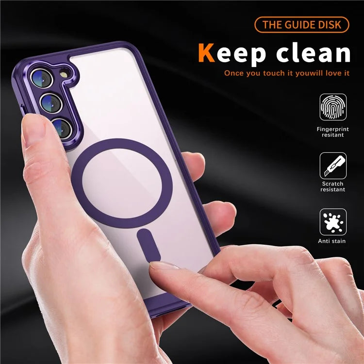 For Samsung Galaxy S23 Case Anti-drop PC+TPU Compatible with MagSafe Phone Cover