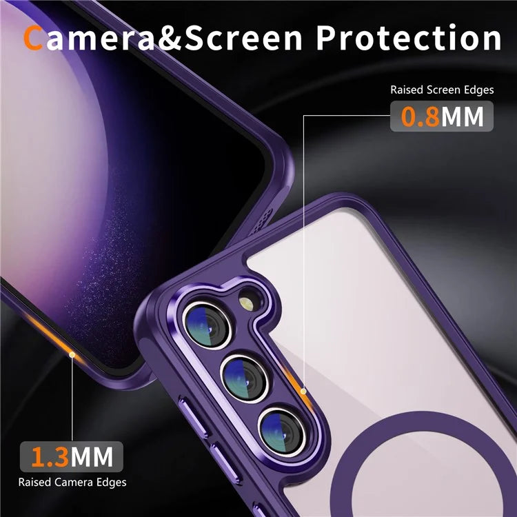 For Samsung Galaxy S23 Case Anti-drop PC+TPU Compatible with MagSafe Phone Cover