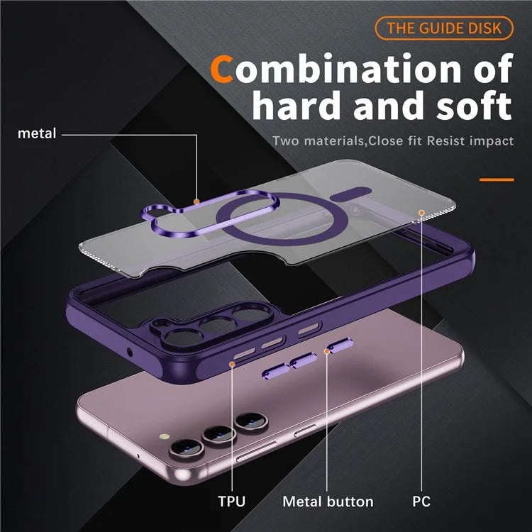 For Samsung Galaxy S23 Case Anti-drop PC+TPU Compatible with MagSafe Phone Cover