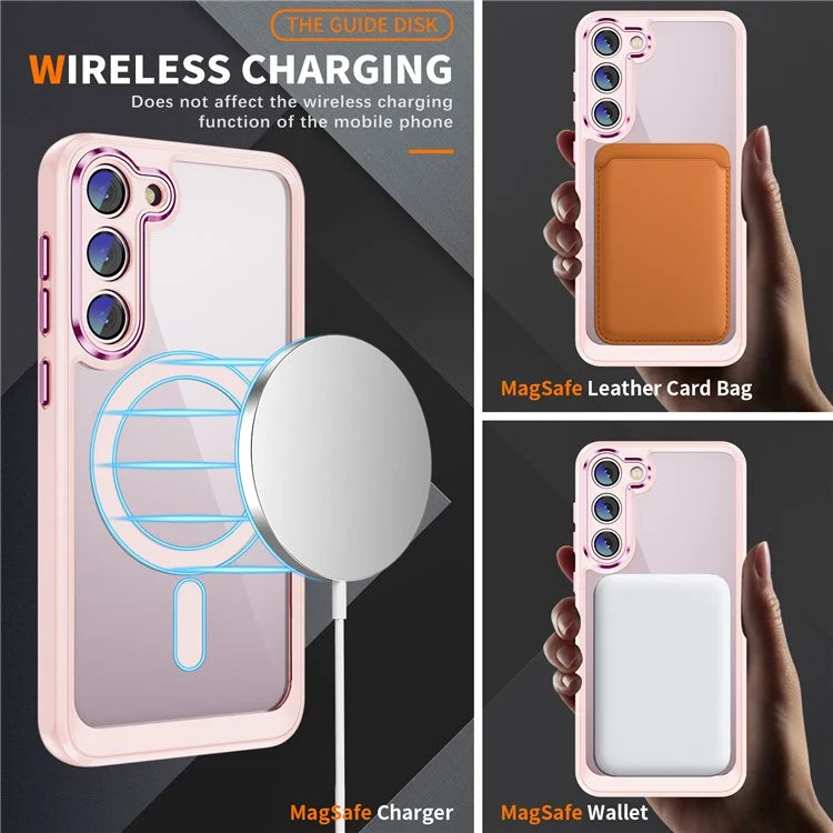 For Samsung Galaxy S23 Case Anti-drop PC+TPU Compatible with MagSafe Phone Cover