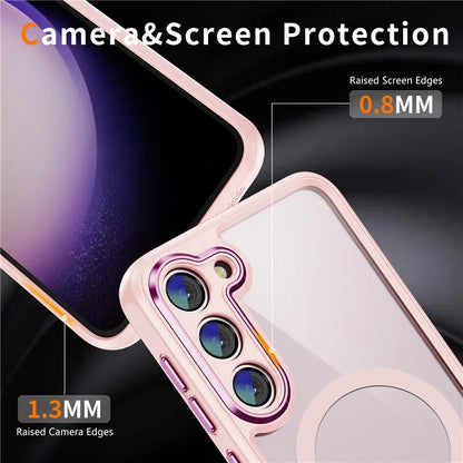 For Samsung Galaxy S23 Case Anti-drop PC+TPU Compatible with MagSafe Phone Cover