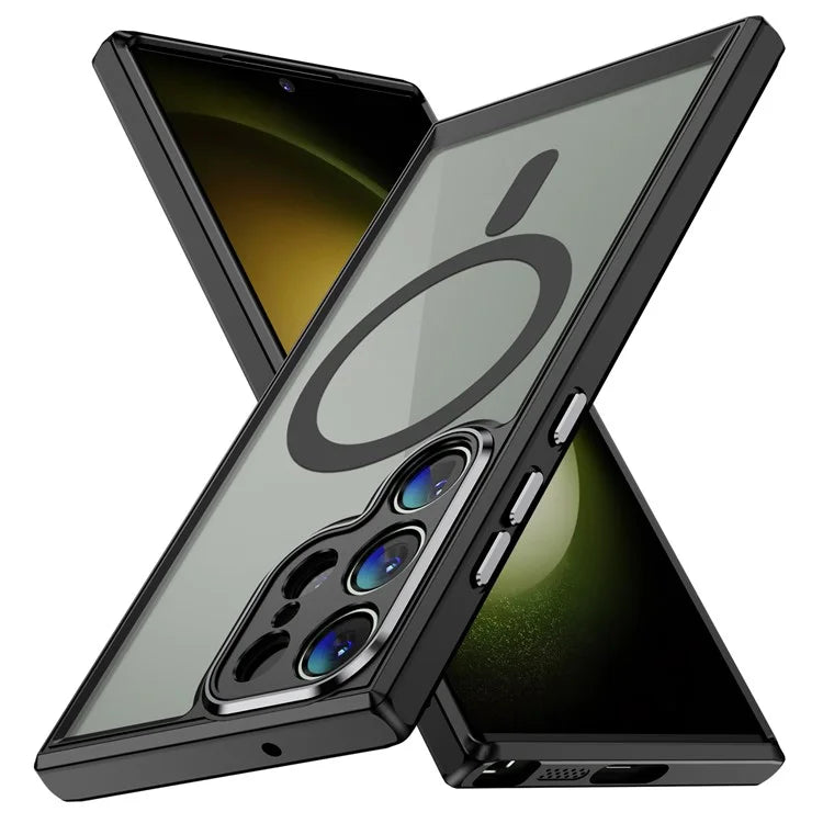 For Samsung Galaxy S23 Ultra Case Shockproof PC+TPU Compatible with MagSafe Phone Cover