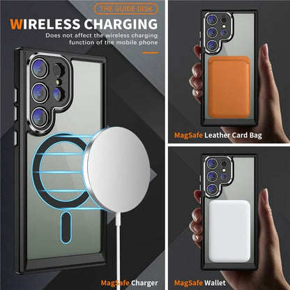 For Samsung Galaxy S23 Ultra Case Shockproof PC+TPU Compatible with MagSafe Phone Cover