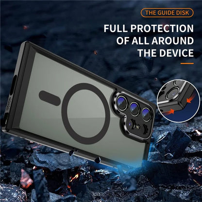 For Samsung Galaxy S23 Ultra Case Shockproof PC+TPU Compatible with MagSafe Phone Cover