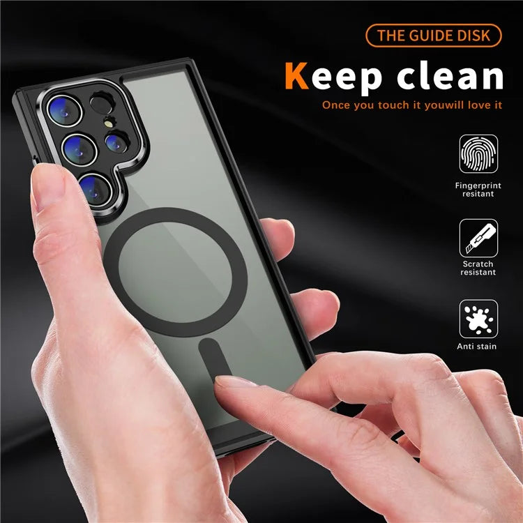 For Samsung Galaxy S23 Ultra Case Shockproof PC+TPU Compatible with MagSafe Phone Cover