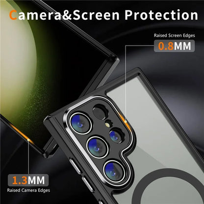 For Samsung Galaxy S23 Ultra Case Shockproof PC+TPU Compatible with MagSafe Phone Cover