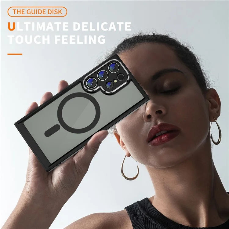 For Samsung Galaxy S23 Ultra Case Shockproof PC+TPU Compatible with MagSafe Phone Cover