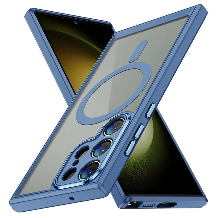 For Samsung Galaxy S23 Ultra Case Shockproof PC+TPU Compatible with MagSafe Phone Cover