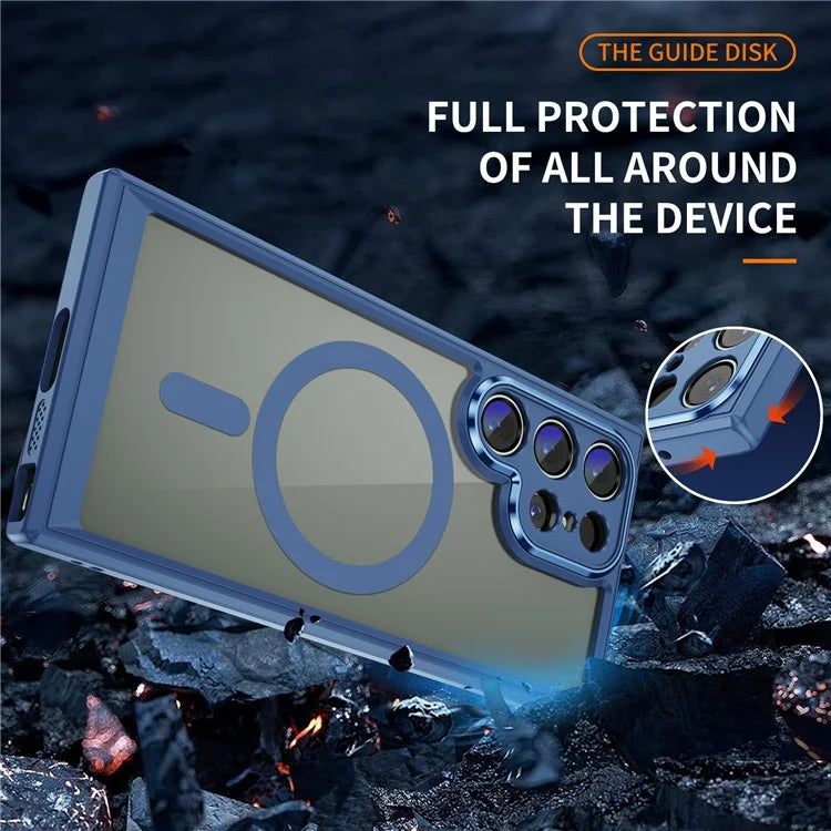For Samsung Galaxy S23 Ultra Case Shockproof PC+TPU Compatible with MagSafe Phone Cover