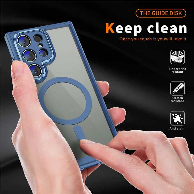 For Samsung Galaxy S23 Ultra Case Shockproof PC+TPU Compatible with MagSafe Phone Cover