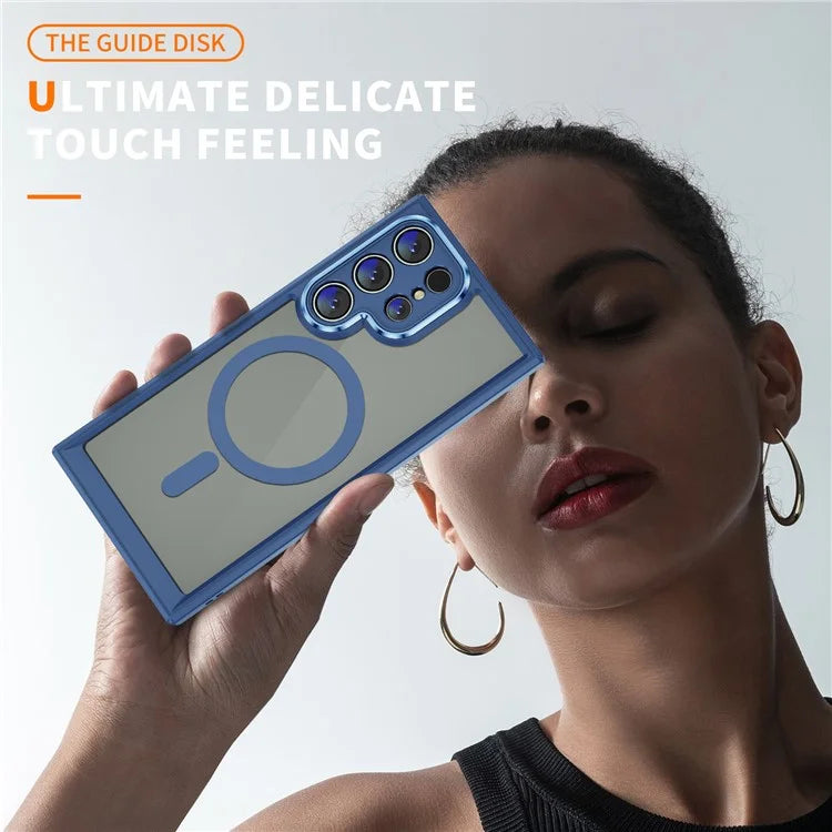 For Samsung Galaxy S23 Ultra Case Shockproof PC+TPU Compatible with MagSafe Phone Cover