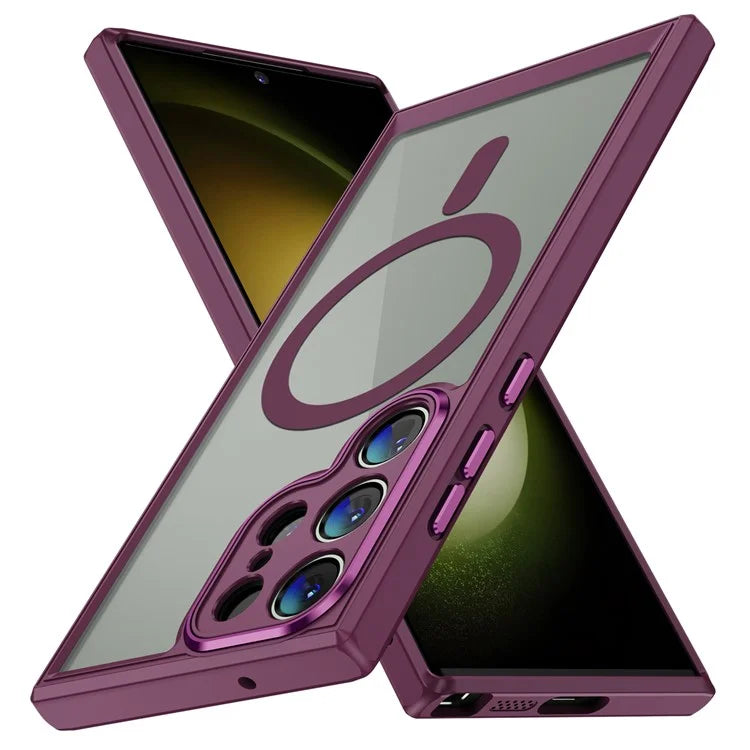 For Samsung Galaxy S23 Ultra Case Shockproof PC+TPU Compatible with MagSafe Phone Cover