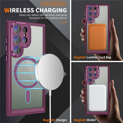 For Samsung Galaxy S23 Ultra Case Shockproof PC+TPU Compatible with MagSafe Phone Cover