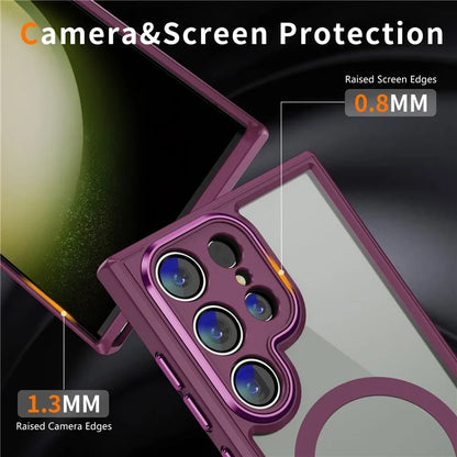 For Samsung Galaxy S23 Ultra Case Shockproof PC+TPU Compatible with MagSafe Phone Cover