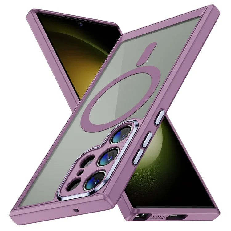 For Samsung Galaxy S23 Ultra Case Shockproof PC+TPU Compatible with MagSafe Phone Cover