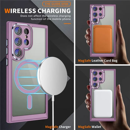 For Samsung Galaxy S23 Ultra Case Shockproof PC+TPU Compatible with MagSafe Phone Cover