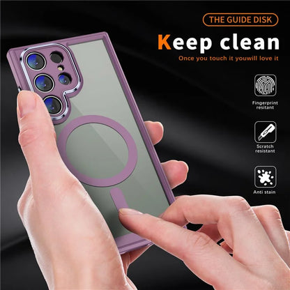 For Samsung Galaxy S23 Ultra Case Shockproof PC+TPU Compatible with MagSafe Phone Cover