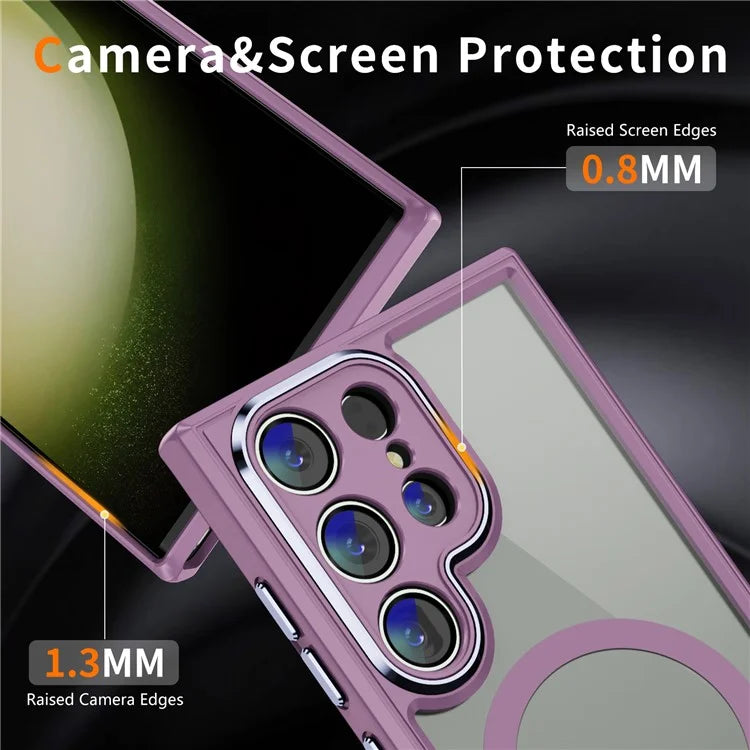 For Samsung Galaxy S23 Ultra Case Shockproof PC+TPU Compatible with MagSafe Phone Cover