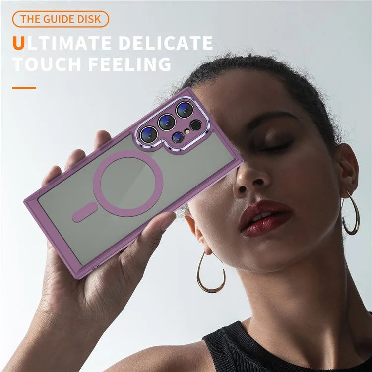 For Samsung Galaxy S23 Ultra Case Shockproof PC+TPU Compatible with MagSafe Phone Cover