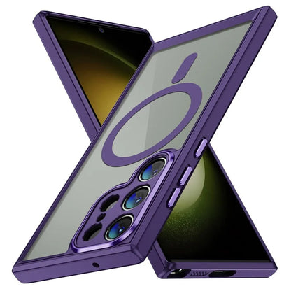 For Samsung Galaxy S23 Ultra Case Shockproof PC+TPU Compatible with MagSafe Phone Cover