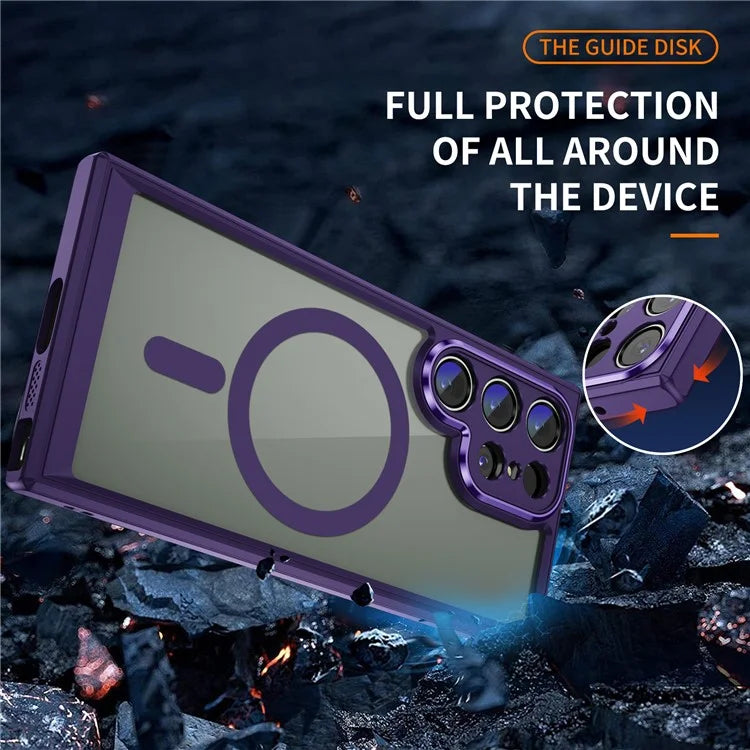 For Samsung Galaxy S23 Ultra Case Shockproof PC+TPU Compatible with MagSafe Phone Cover