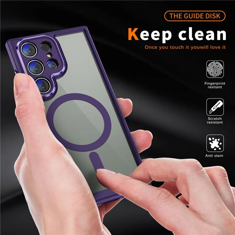 For Samsung Galaxy S23 Ultra Case Shockproof PC+TPU Compatible with MagSafe Phone Cover