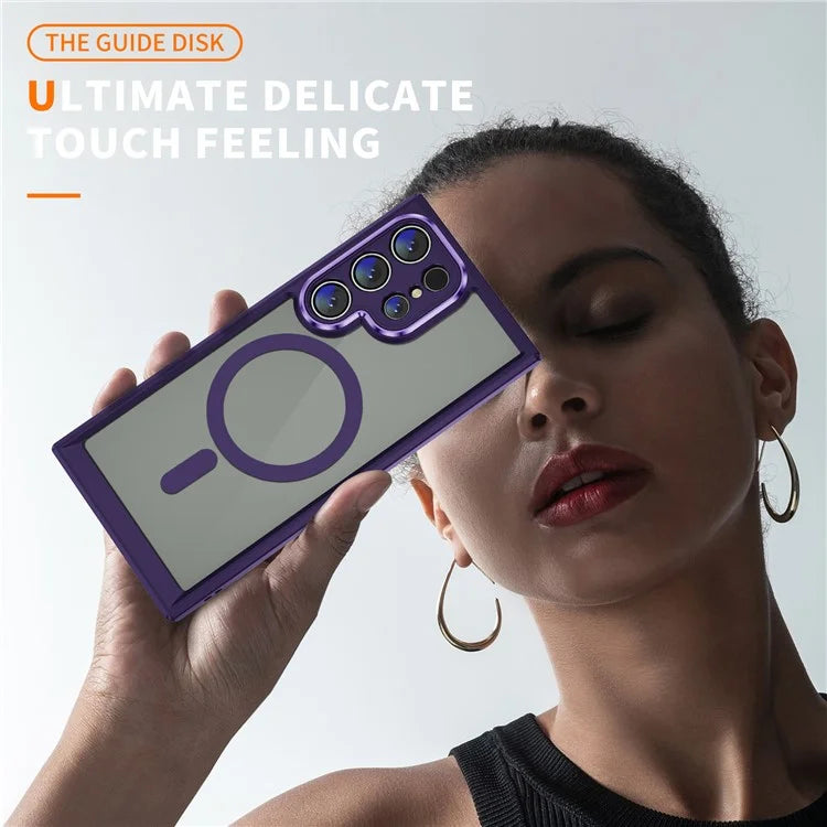 For Samsung Galaxy S23 Ultra Case Shockproof PC+TPU Compatible with MagSafe Phone Cover