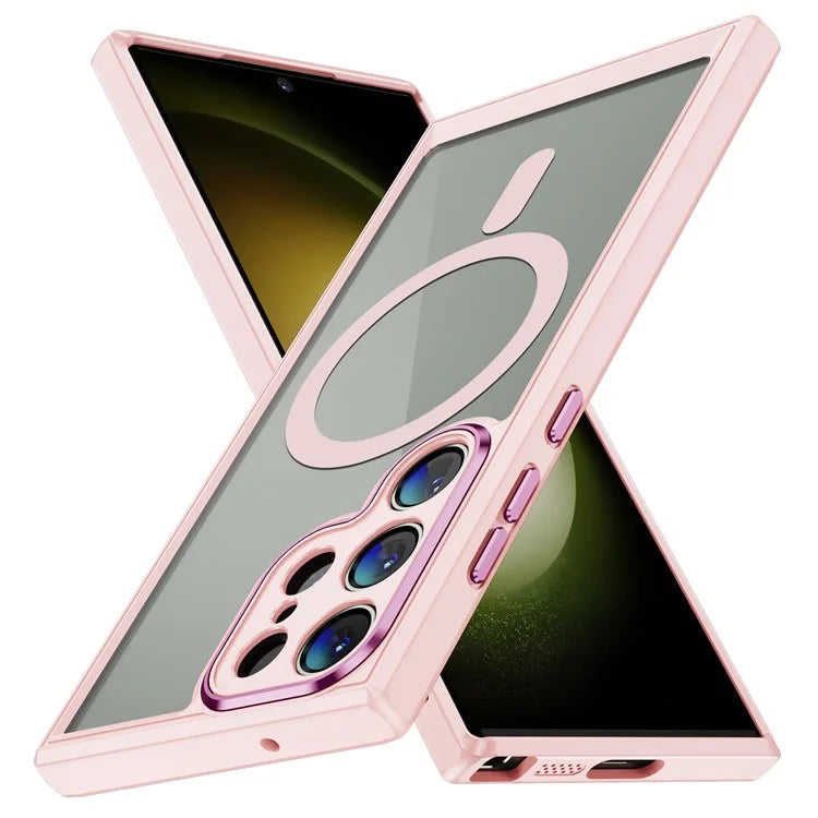 For Samsung Galaxy S23 Ultra Case Shockproof PC+TPU Compatible with MagSafe Phone Cover