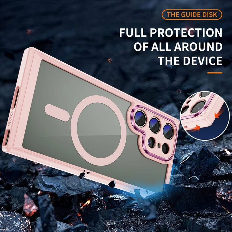 For Samsung Galaxy S23 Ultra Case Shockproof PC+TPU Compatible with MagSafe Phone Cover