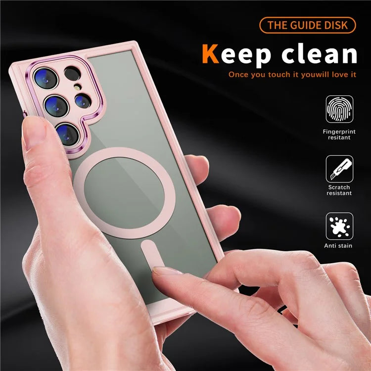 For Samsung Galaxy S23 Ultra Case Shockproof PC+TPU Compatible with MagSafe Phone Cover