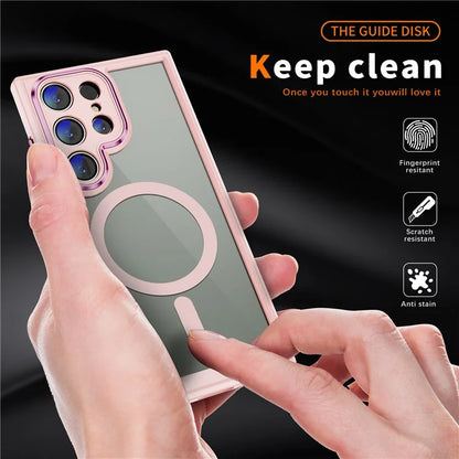 For Samsung Galaxy S23 Ultra Case Shockproof PC+TPU Compatible with MagSafe Phone Cover
